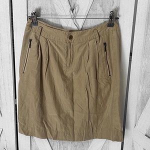 Y2k vintage Banana Republic | XS silk khaki utility mini skirt
